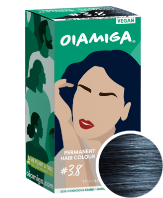 Oiamiga Permanent Dark Denim Blue Black Hair Dye
